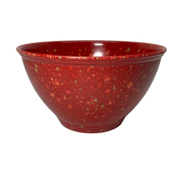 Rachael Ray Melamine Bowl Red Confetti Garbage Mixing bowl 10" - Picture 1 of 5